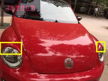 

FOR VW BEETLE HEADLIGHT EYEBROWS EYELIDS TRIM COVER STICKER CAR ACCESSORIES