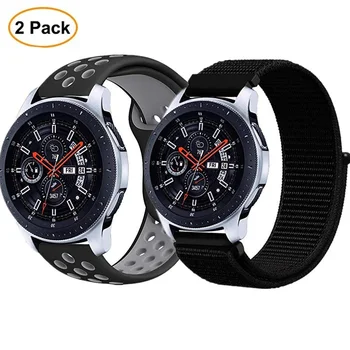 

ASHEI 22mm 20mm Nylon Watchbands For Gear S3 Bands Galaxy Watch 46mm 42mm Active Silicone Strap For Gear S2 Classic Amazfit Bip