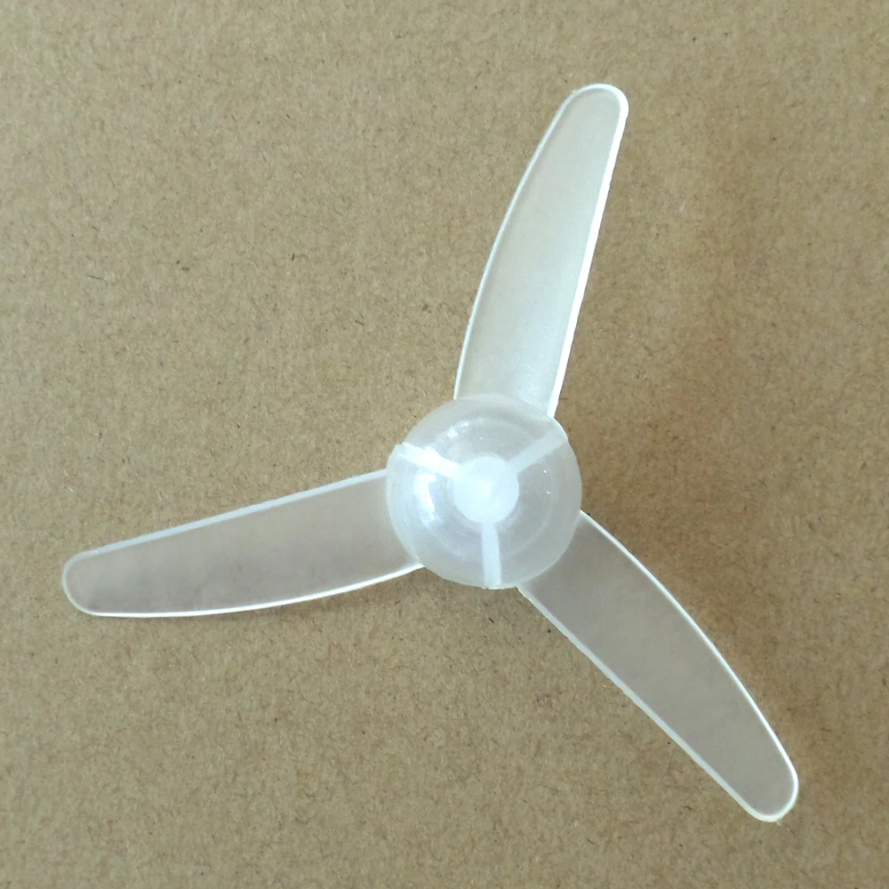Transparent 80mm Plastic Blades Three Leaf Propeller Blades Fan Blades