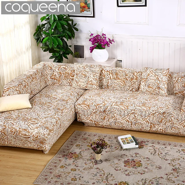 2 pcs Covers for Corner Sofa Sectional Couch Slipcovers Universal