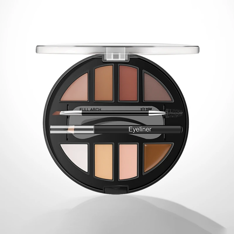 2 Style Seven sets of eyebrow powder set Professional Waterproof Long lasting Makeup Natural Shape Eyebrows Powder Palette