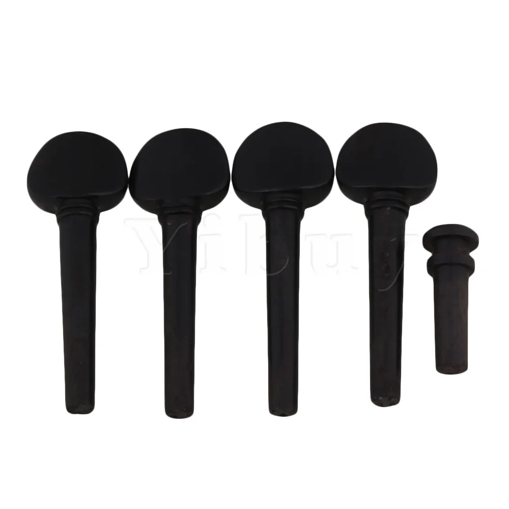 

Yibuy Black Ebony 1/16 Violin Tuning Pegs with Tail End Pin 46 x 16mm