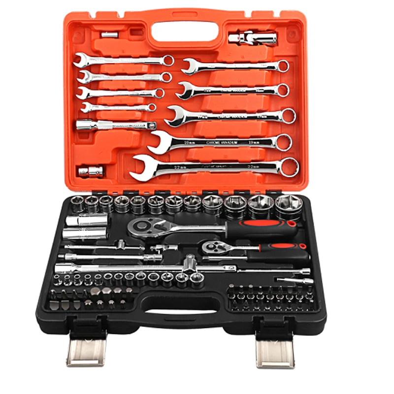 82 Pcs Hand Tool Sets Car Repair Fixing Auto Kit Household