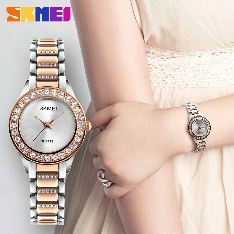 

SKMEI 1262 Casual Quartz Watches Women Luxury Brand Lady Watch for Woman Rose Gold Waterproof Relogio Feminino Montre Femme 2018