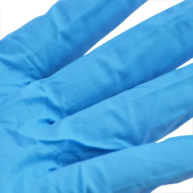 Удлиненные рабочие перчатки 40 см, Цвет Небесно-Голубой, для уборки дома, защитные перчатки, нитриловые перчатки