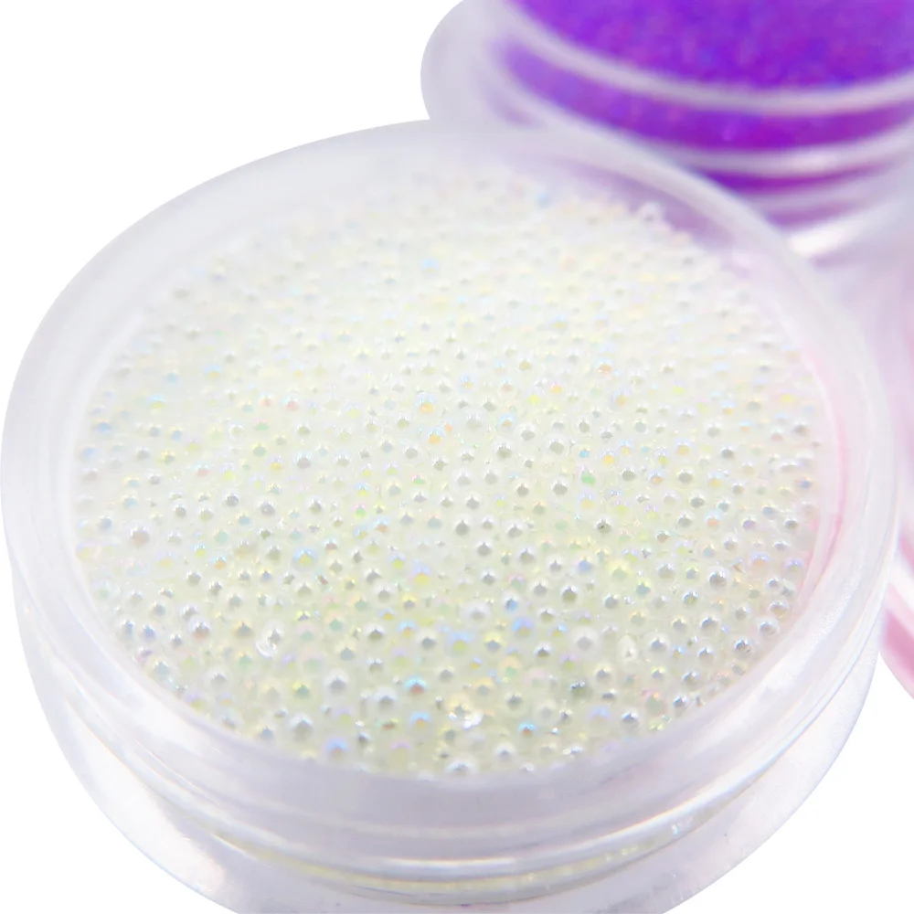 Blingbling 3 коробки блеск для ногтей AB Цвет мм 1 0 6 Кристалл Стекло икра бусины Shinee
