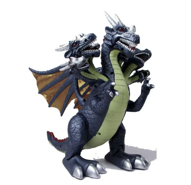 High-tech Seven heads Dinosaur Toy Jurassic world electric dinosaur toys Tyrannosaurus rex plastic dinosaur model 3