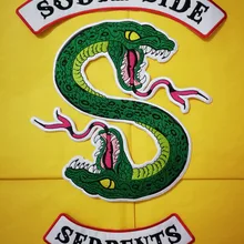 На заказ железные зеленые вышитые нашивки «Змея» значки стикер для куртки одежды жилет DIY южная сторона патчи швейная аппликация