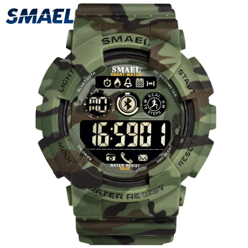 SMAEL военные цифровые часы 8013 Новые Bluetooth светодиодные мужские 50 м