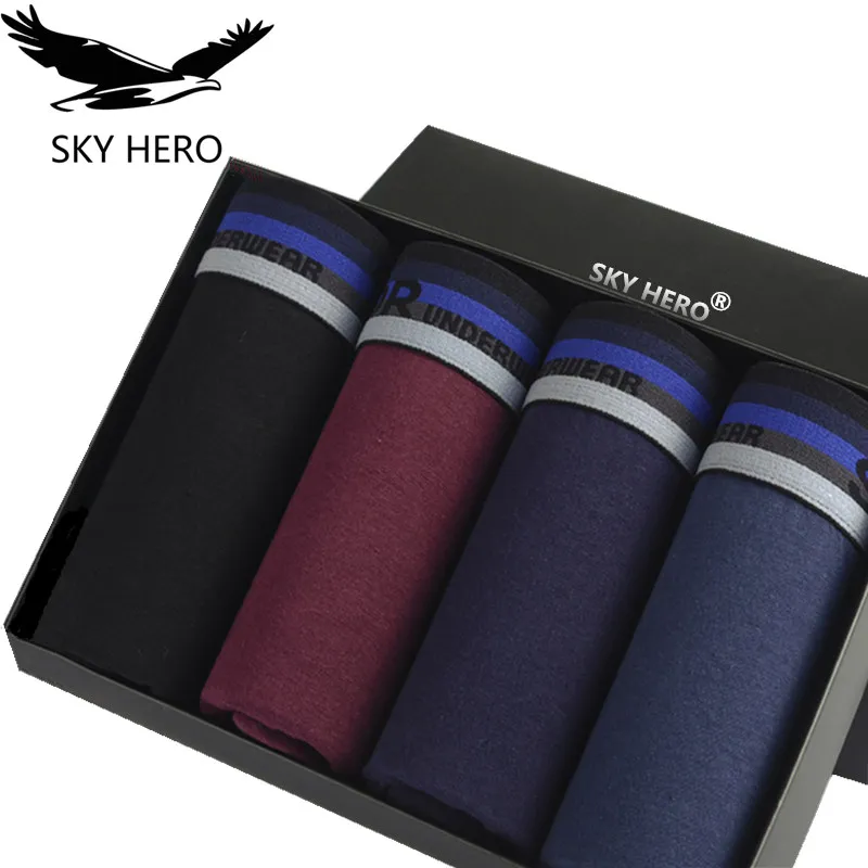 

4pcs/lot Men Underwear Boxer Cotton Calzoncillos Hombre Homme Pour Man Underpants Men's Onderbroeken Underwear Mannen