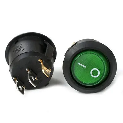 DHL/EMS 50*2 шт., Вкл/выкл Зеленый Свет Одного Броска 3 Pin Rocker Switch-A1