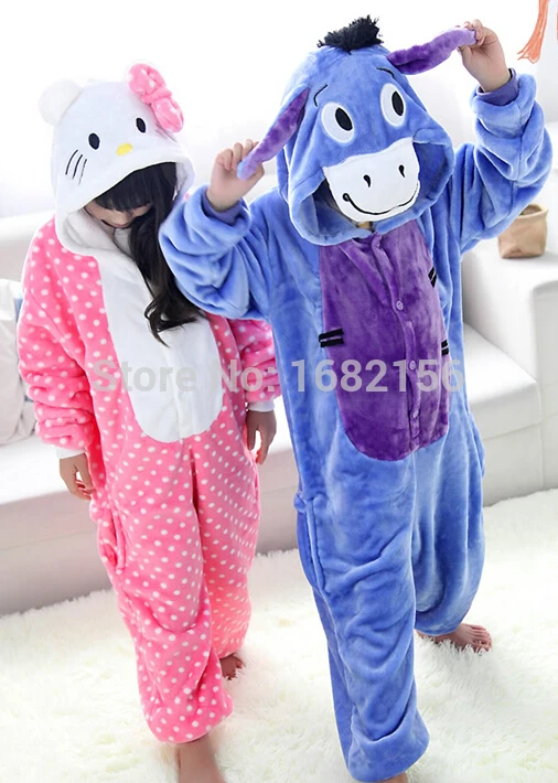 

Kitty Children's Cosplay Costume Kids Unisex Donkey Pajamas for Helloween Christmas Party Hoodies Pijama Infantil Menino