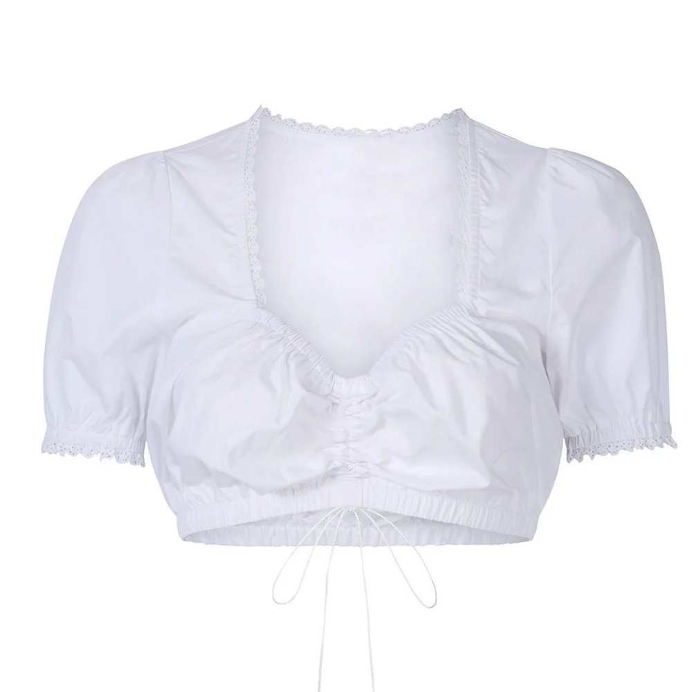 Kenancy Женская Сексуальная Блузка Dirndl белая блузка с немецким традиционным пивным