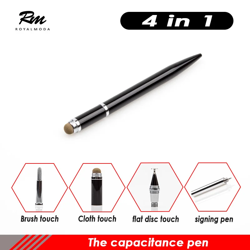 

Universal 4 in 1 Multi-function brush touch pen for IPad pro 2018 drawing stylus for Mini4 samsung a10 cloth touch for game pen
