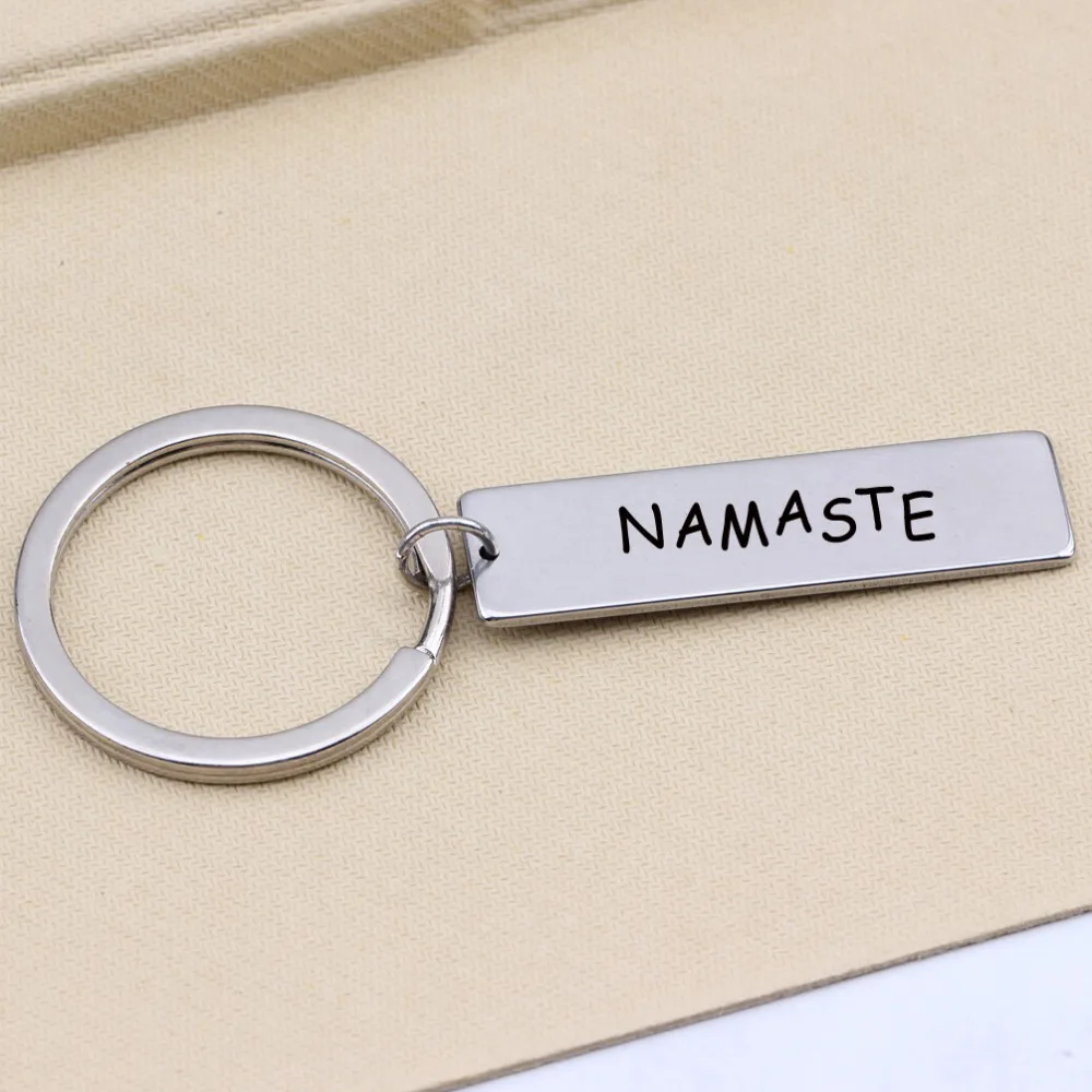 Новый брелок с гравировкой &quotNAMASTE&quot означает &quotHello&quot кулон