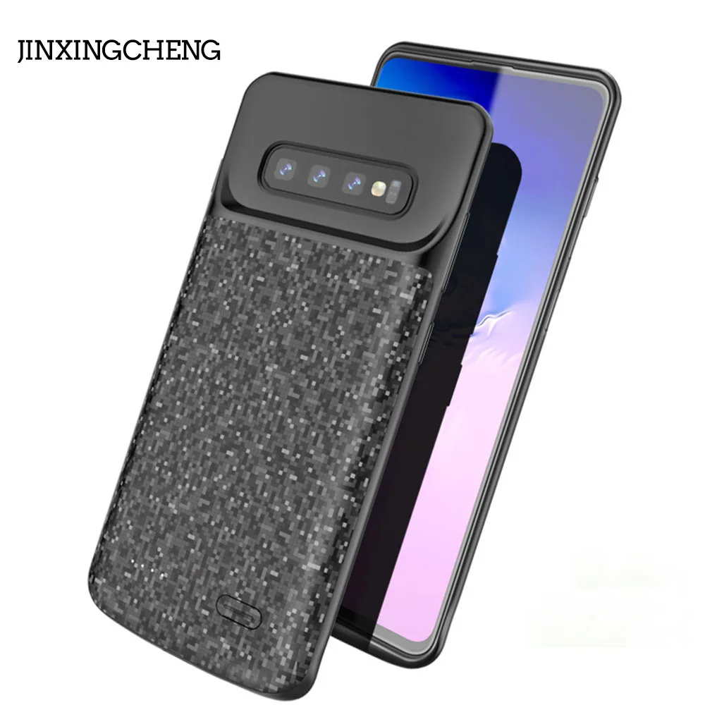 

JINXINGCHENG Portable Fast Charger Battery Case for Samsung Galaxy S10+ S10 S10e 4700mah Back Clip Fast Battery Charger Cover