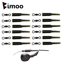 Bimoo 24 шт. рыболовная установка для ловли карпа резиновая втулка+ Вертлюги свинцовые фиксаторы тайная безопасная система грубая рыболовная Клеммная Снасть