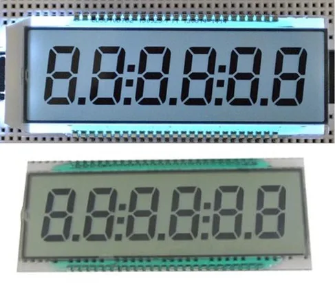 

50PIN TN Positive 6-Digits Segment LCD Panel White LED Backlight 5.0V