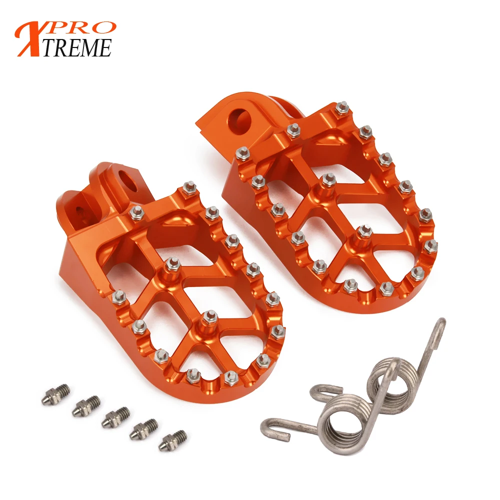 Оранжевые подножки с ЧПУ педали для KTM EXC SX SXF XC XCW XCF EXCF EXCW XCFW MX шесть дней 65 85 125 200 250