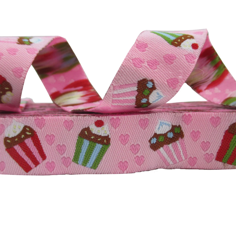 

David accessories (12,14,15,16)mm cake Strawberry Woven Jacquard Ribbon tape 10yards,DIY handmade material,wedding gift,10Yc2344