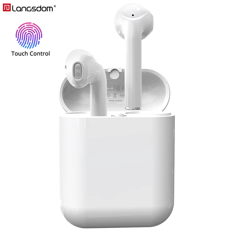 

T7RX True Wireless Earbuds TWS Bluetooth Earphone Headphone Touch Control Mini for iPhone with Charging Box Sport with Mic Hifi