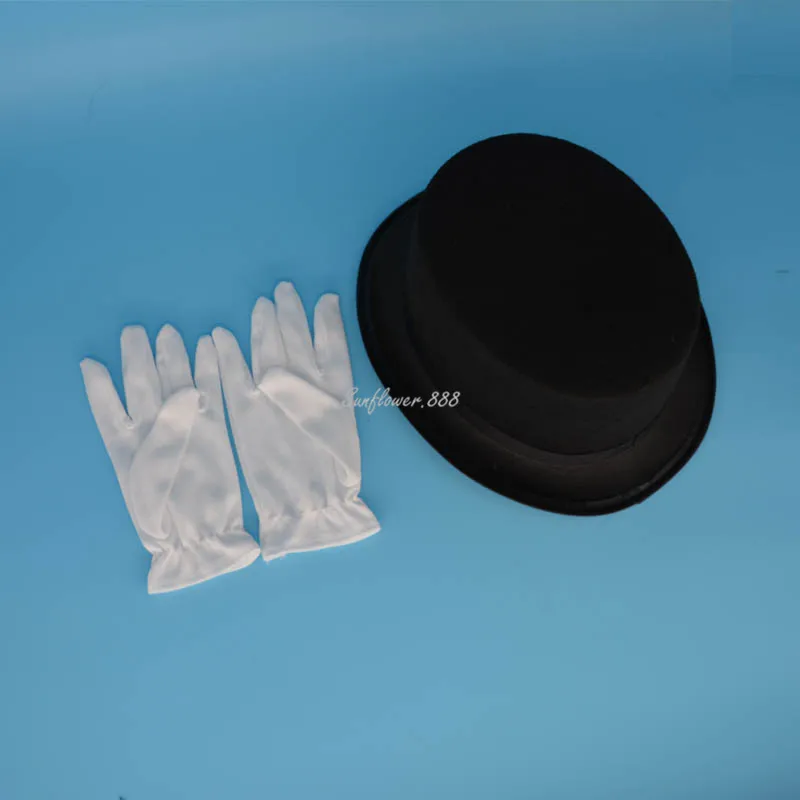 

Children Kids Magic Top Hat White Gloves Boys Girls Stage Performance Show Dance Wear Fancy Cosplay Halloween Christmas