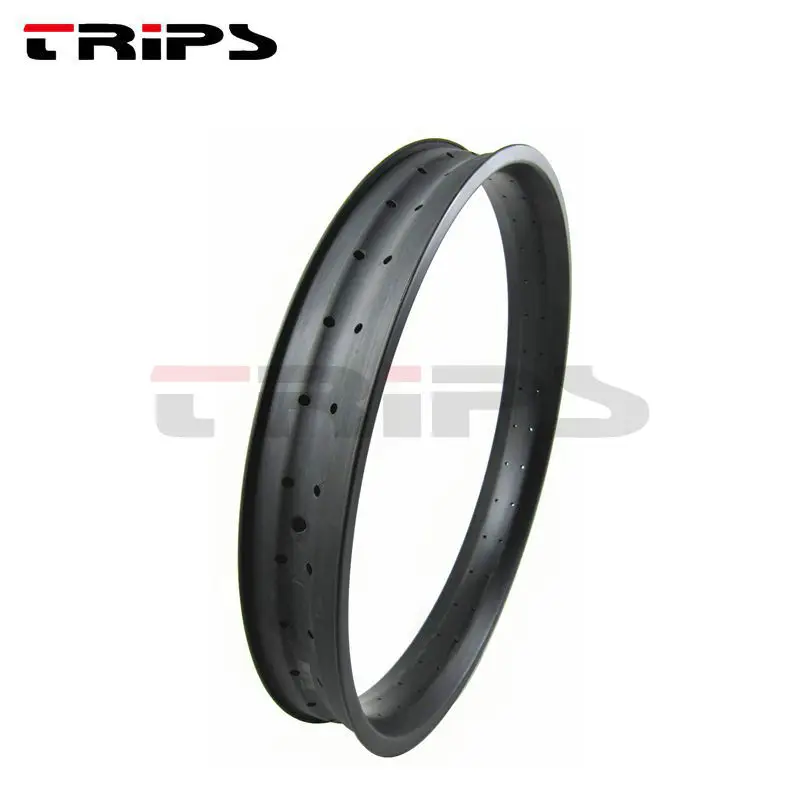 Best TRIPS fatbike rims 90mm width 26er carbon fat bike rims hookless 25mm carbon snow bicycle rim 3K UD matte fat wheels bike rims 5