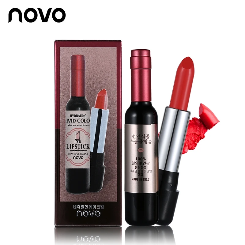 266 18 De Réductionnovo Maquillage Rouge Vin Rouge Rouge à Lèvres Batom Velours Mat Teinte Des Lèvres Rouge à Lèvres Palette Rouge Imperméable à