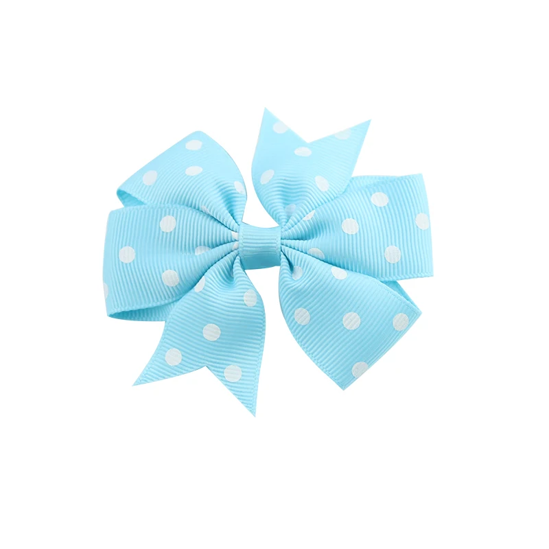 Polka Dot Grosgrain Ribbon Bows with Alligator Clip Kids Girls Colourful Bow Tie Hairpins Headwear Hair Accessorises (7)