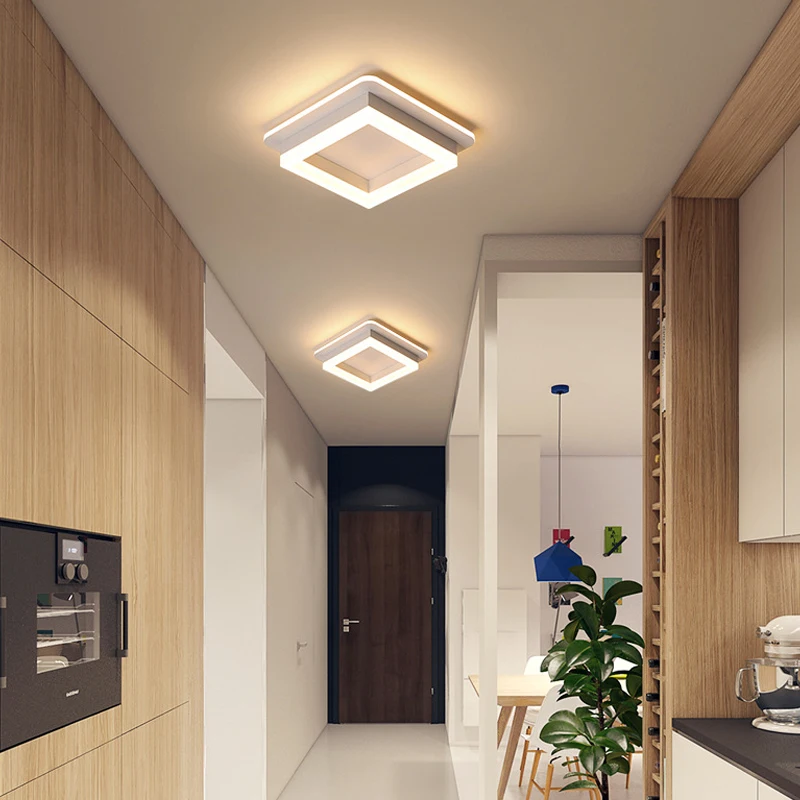 New Acrylic Round Square Ceiling light For Living Room Bedroom Corridor AC85-265V 23W Home Modern Led Ceiling Lamp Fixtures