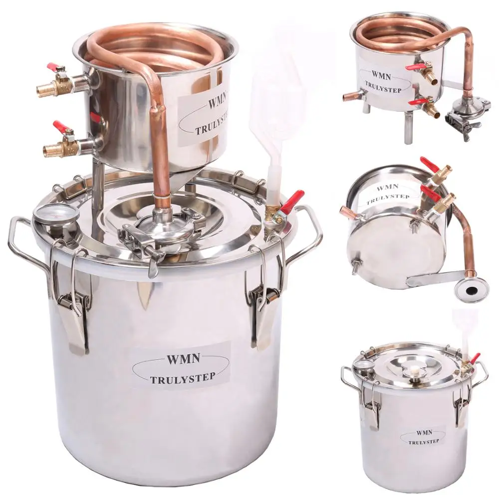5 Gallon 20L Water Alcohol Distiller Copper Wine Maker Moonshine Spirits Boiler 