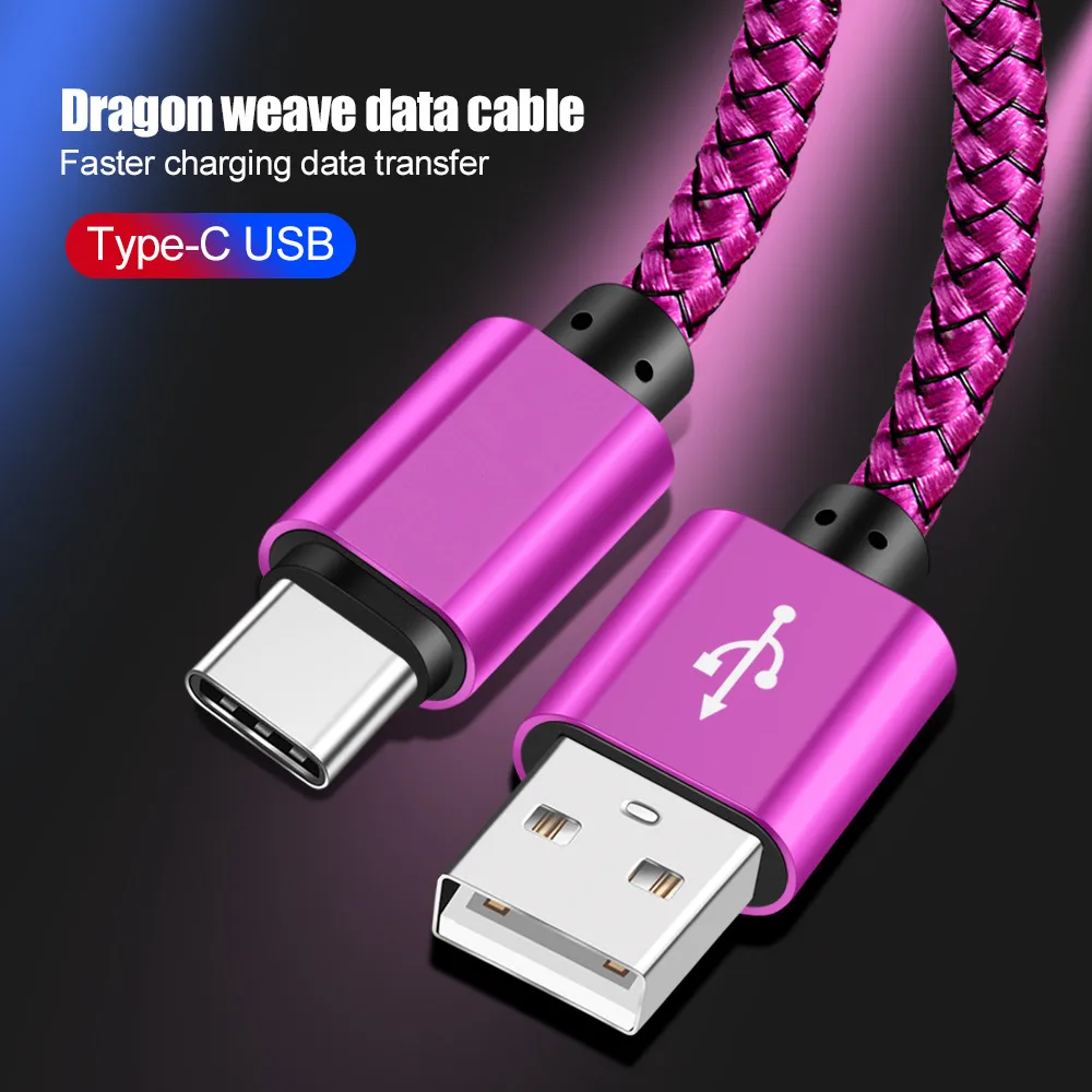 2 м Тип usb C кабель 2A быстро Зарядное устройство синхронизации данных кабель для samsung Galaxy S8 S9 S10 Примечание 10 Pro A80 A70 A50 A40 A30 A20E A7 A5