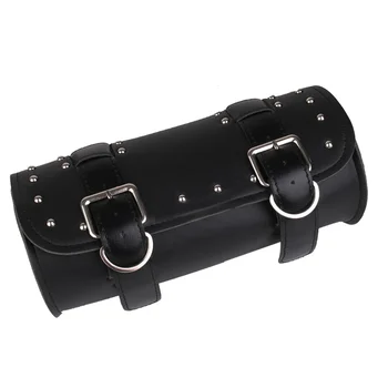 

Motorcycle Saddle Bag PU Leather Barrel Luggage Tool Travel Motorbike Roll Bags for Harlley Car Styling