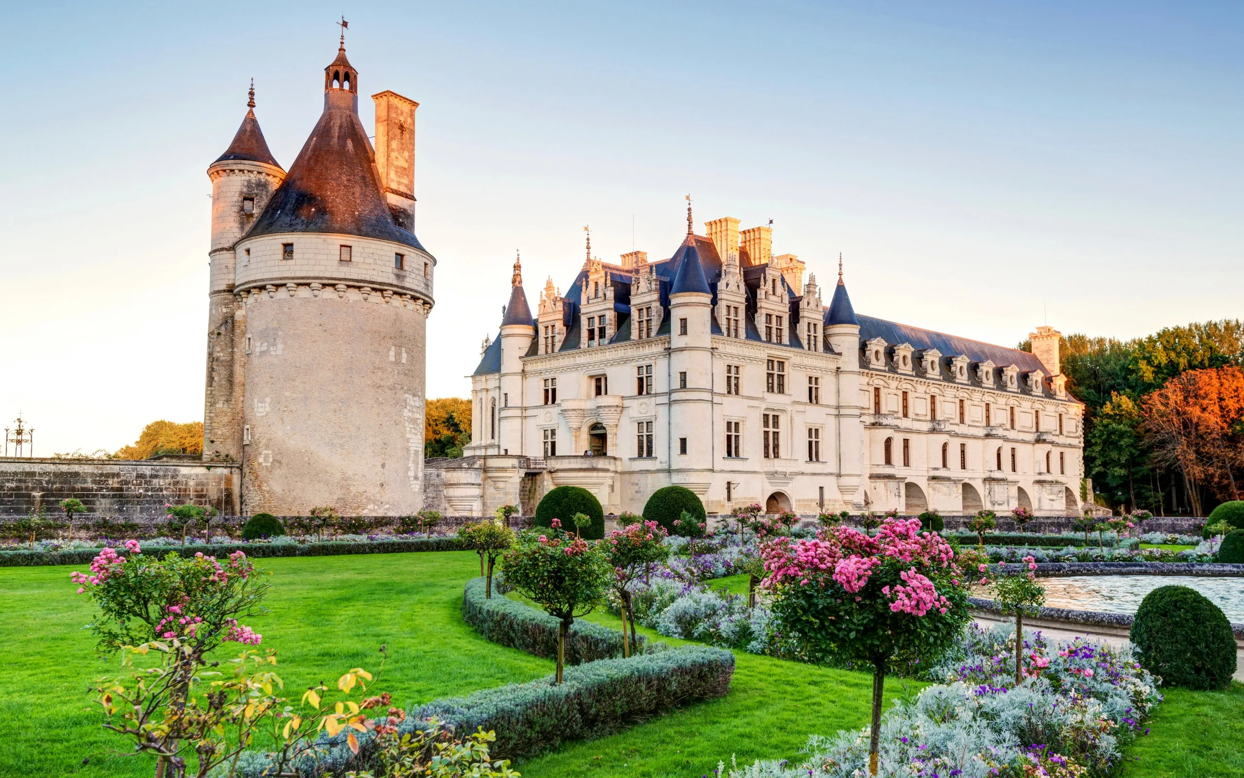 Home decoration france castle park chenonceau chateaus lawn bushes Silk Fabric Poster Print XY027|poster print|silk fabric posterfabric posters - AliExpress