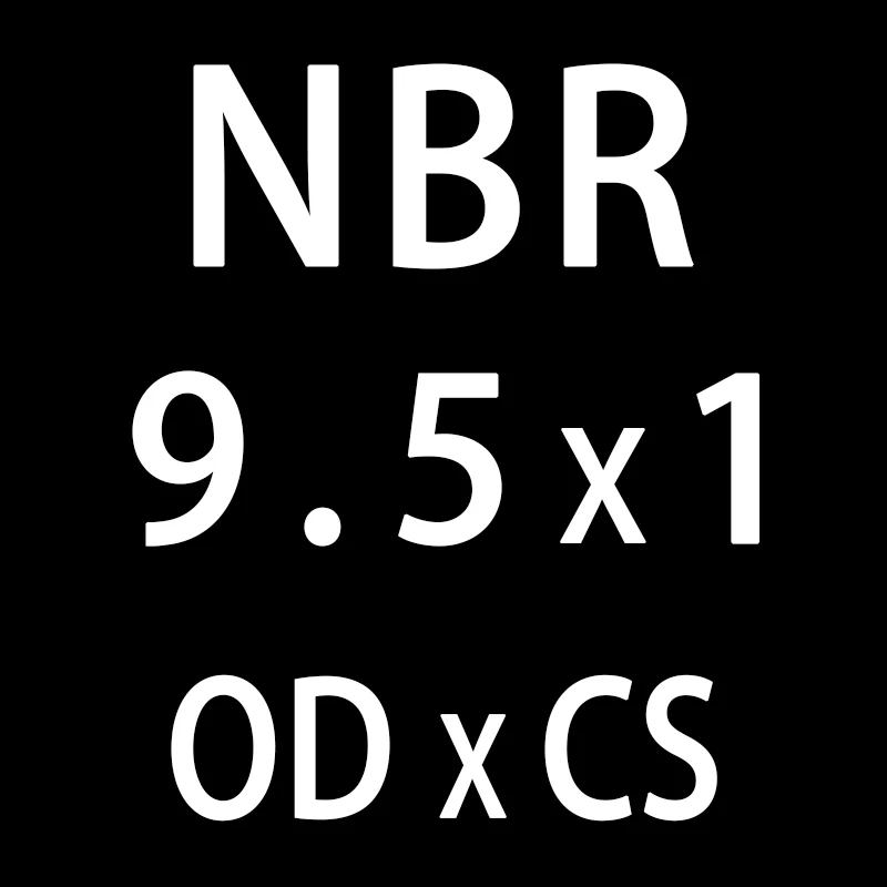 50 шт./лот резиновым кольцом черный NBR уплотнительное кольцо 1 мм OD4/4,5/5/6/6,5/7/7,5/8/9/9,5/10 мм уплотнительное кольцо нитрил прокладка масла кольца шайба - Цвет: OD9.5mm