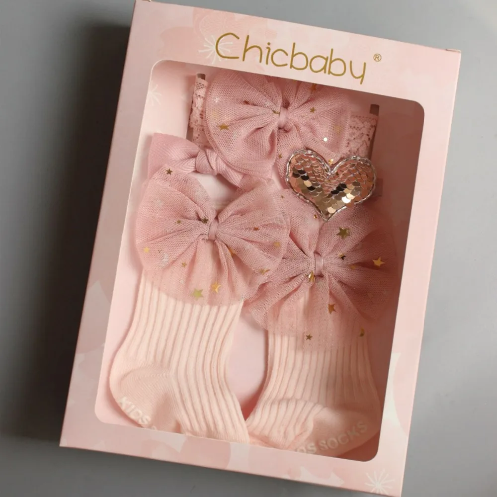 Для новорожденного прекрасный носки+ повязка на голову набор заколок цветочные узоры для маленьких девочек Хлопок Эластичность носок+ повязка на голову шпилька
