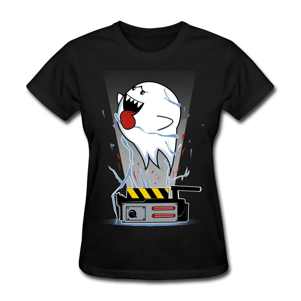 100% Cotton T-Shirt Women BooBusters Humor Texts T Shirts Woman | Женская одежда