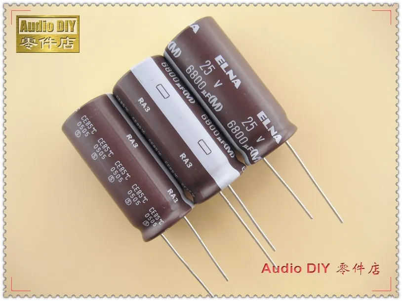 2 шт/20 PCSELNA коричневый RA3 серии 6800 мкФ 25 V 25V6800uf аудио электролитический