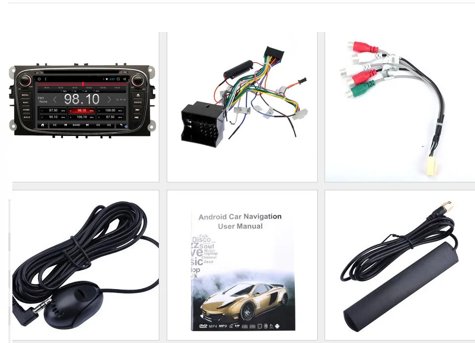 Top Marubox 2Din Android 7.1 For Ford Focus 2 Mondeo 4 S-MAX Connect 2007-2013 Car Radio GPS IPS Touch Screen DVD Multimedia Player 11