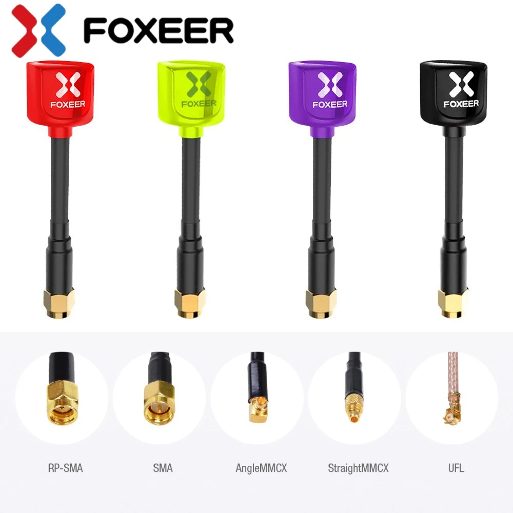 2 шт. Foxeer Lollipop 3 V3 антенна 5 8G 2.3Dbi TX RX RHCP FPV SMA RPSMA UFL прямая/угловая MMCX 7 2g для