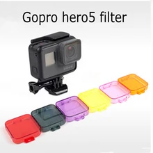 Аксессуары для экшн-камеры Go Pro Hero7, водонепроницаемый чехол, фильтры для дайвинга, корпус, чехол, колпачки, фильтр для GoPro Hero 5, 6, 7, черный