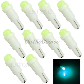 

10 Pcs Set T5 1 COB LED Dashboard Licence Plate Speed Wedge Light Car Bulb