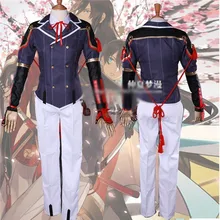Anime Webgame Touken Ranbu Horikawa Kunihiro Cosplay Uniforme Azul Blanco hombre ropa de mujer