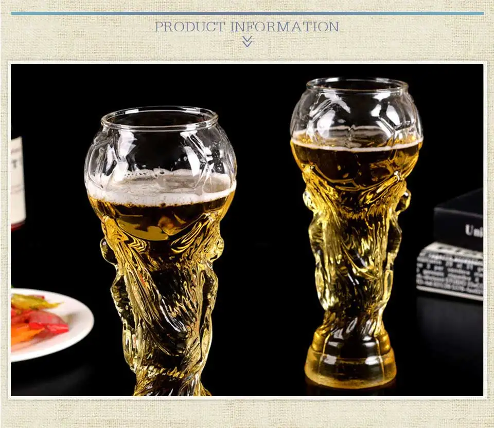450ml Large Glass Coffee Mug Travel Coffee Cups and Mugs Hercules SoccerFootball Transparent Creative Milk Drink Water Beer Mug (3)