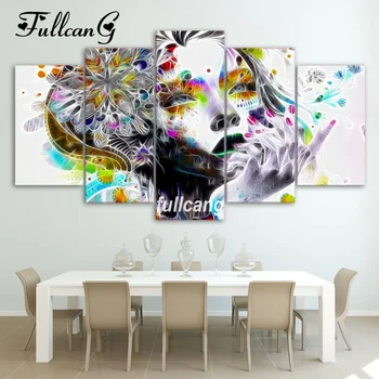 

FULLCANG Full Square Diamond Embroidery Stylish Woman Diy 5pcs Diamond Painting Cross Stitch Mosaic 5d Needlework D505