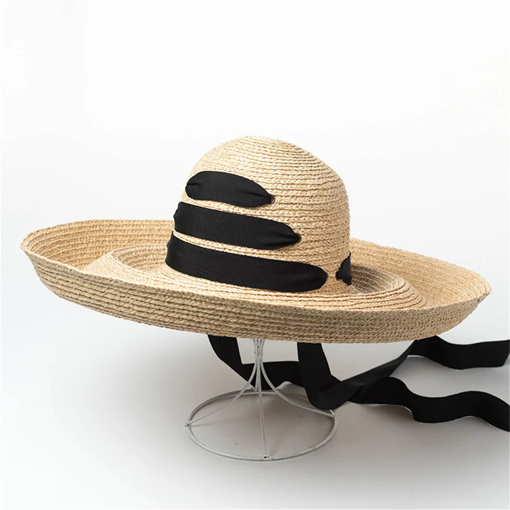 Летние солнечные шапки складные соломенная шляпа כובעים соломенная Шляпа шляпа пляж Пляжные УФ Защита от солнца, Женский козырек шапка#3