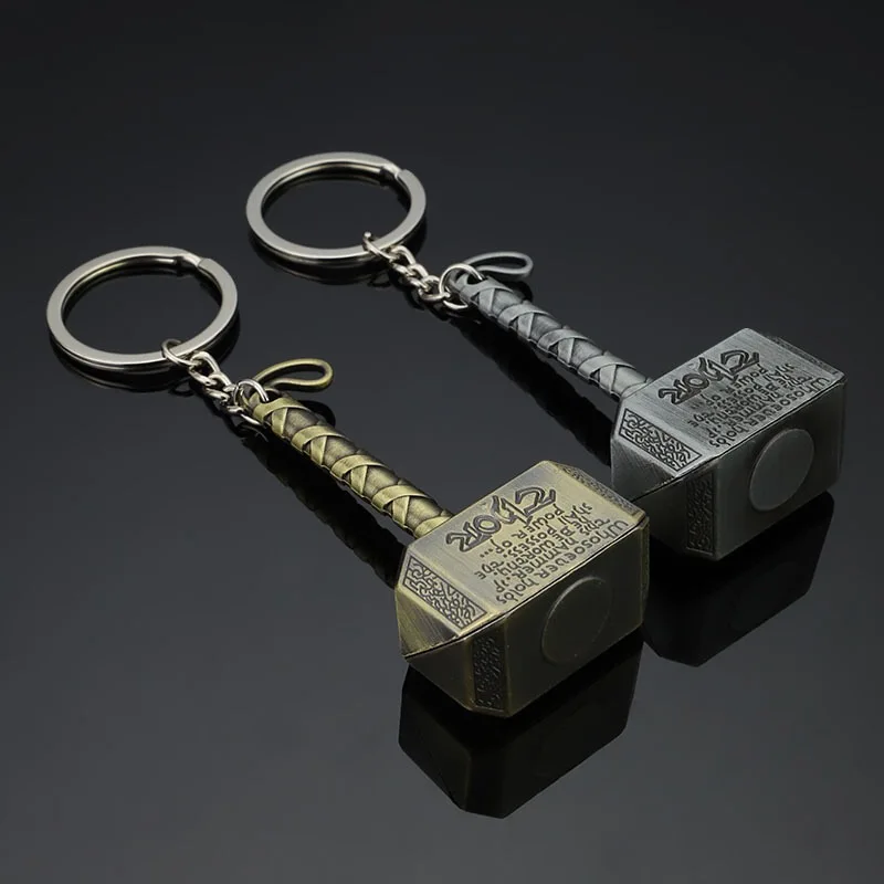 Темный мир Thor Hammer брелок автомобильные аксессуары брелок персонализированный подарок подвеска для ключей для фанатов Marvel металлическая пряжка для ключей