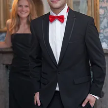 Черный, 2 шт., с острым отворотом, на одной пуговице, на заказ, стиль, мужские костюмы, высокое качество, официальные, для свадьбы, выпускного вечера, мужской пиджак, блейзер