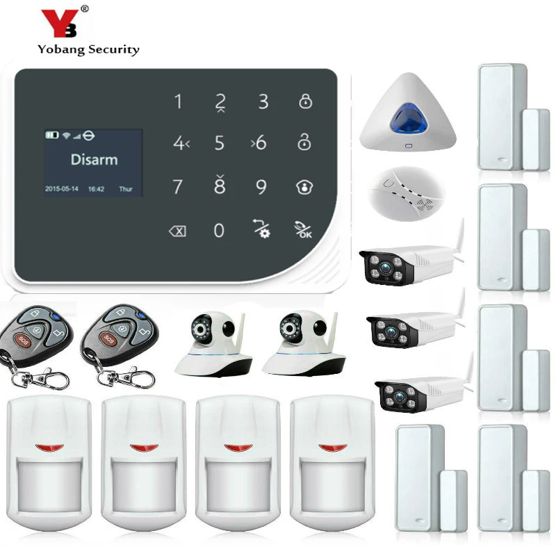 YoBang Security 433MHZ GSM Wireless Smart Home Safety font b Alarm b font System Kit Wireless