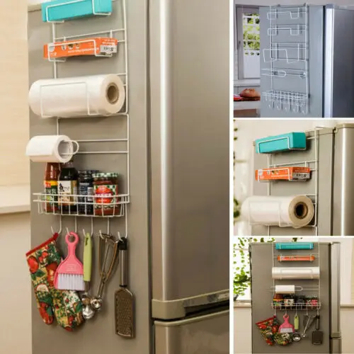 

Over Door Kitchen Storage Basket Spice Rack 6 Tiers Pantry Closet Fridge Holder Racks Home Storage